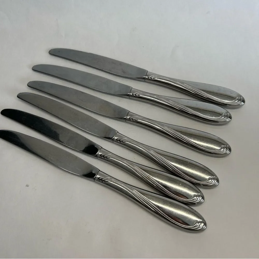 Oneida Camber Cresta Windswept Scroll 6 Dinner Knives